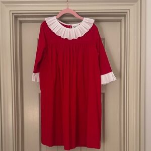 Shrimp and Grits Kids Red Corduroy Dress